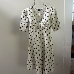 Gap linen‎ blend polka dot mini dress XXS